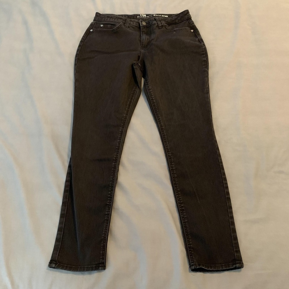 Lee Riders Jeans Womens 10 Black Midrise Skinny Stretch Denim Pants Casual‎